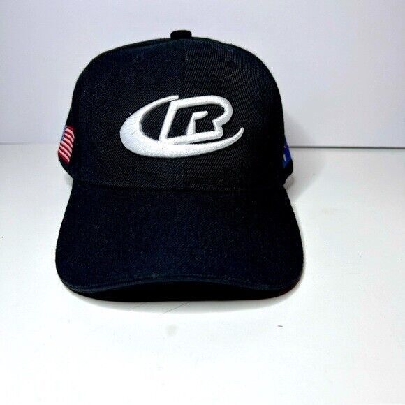 Ringers Glove Company Black Hat with Embroidered Logo Strapback Cap - Picture 1 of 6